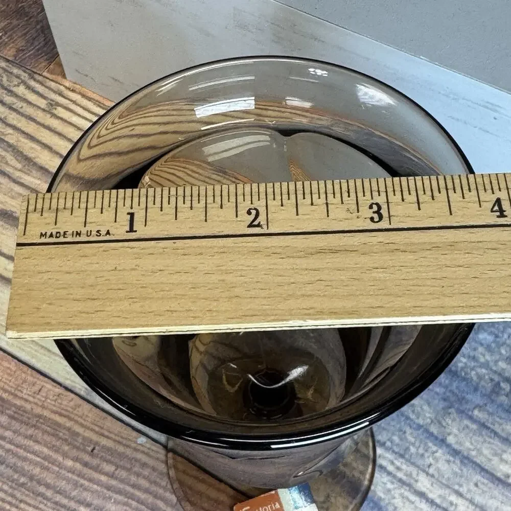 Vintage Fostoria Jamestown Smoke Brown Swirl Water Wine Glass Goblet Replacement